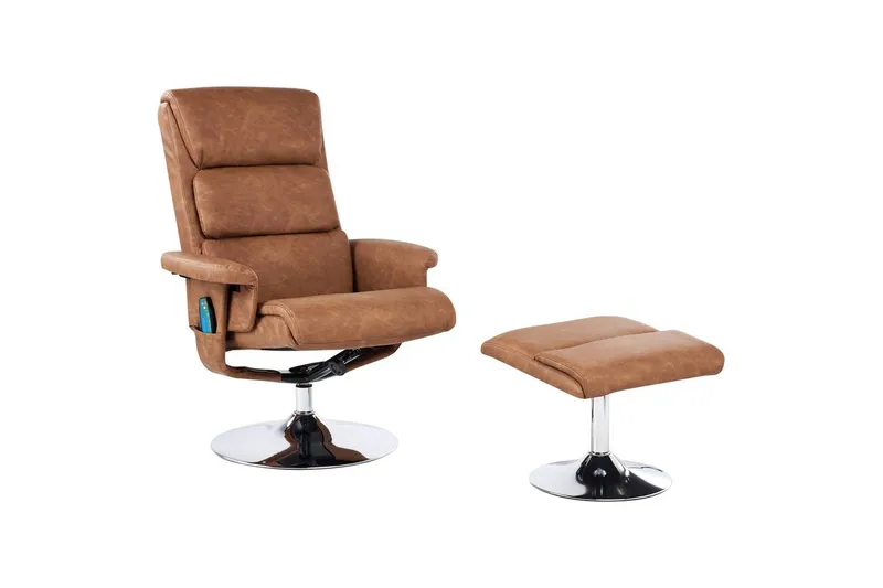 Lænestol med vippefunktion Legend - Brun, Sølv - Møbler - Stole & lænestole - Lænestole - Massagestol