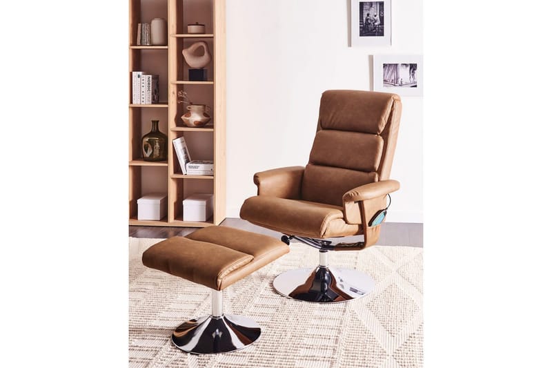 Lænestol med vippefunktion Legend - Brun, Sølv - Møbler - Stole & lænestole - Lænestole - Massagestol