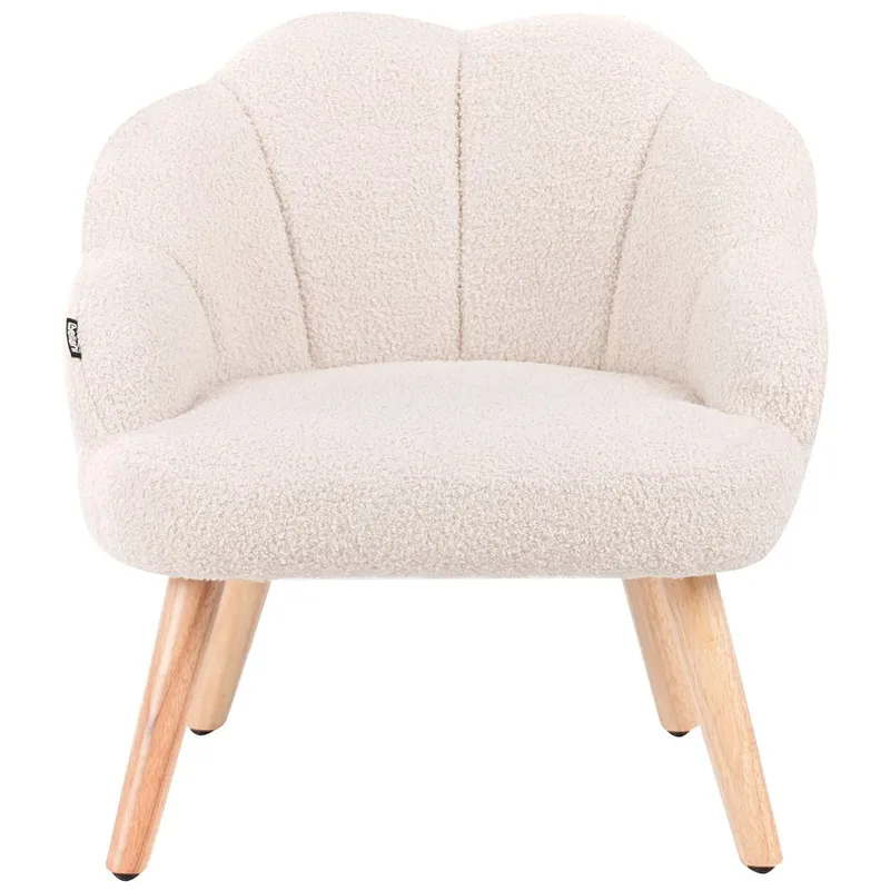 Lænestol Miland - Beige, lyst træ - Møbler - Stole & lænestole - Lænestole - Lænestol uden armlæn