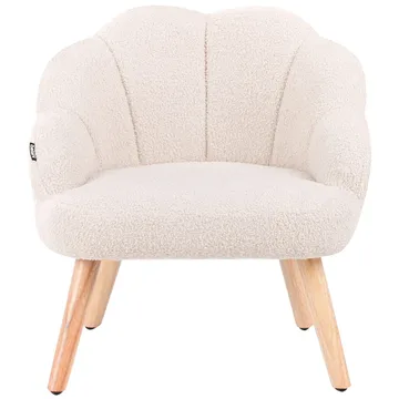 Lænestol Miland - Beige, lyst træ - Møbler - Stole & lænestole - Lænestole - Lænestol uden armlæn