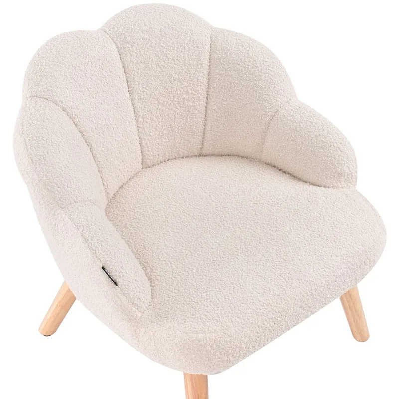 Lænestol Miland - Beige, lyst træ - Møbler - Stole & lænestole - Lænestole - Lænestol uden armlæn