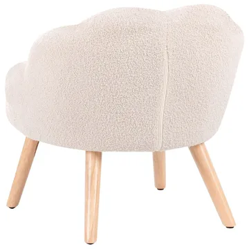 Lænestol Miland - Beige, lyst træ - Møbler - Stole & lænestole - Lænestole - Lænestol uden armlæn