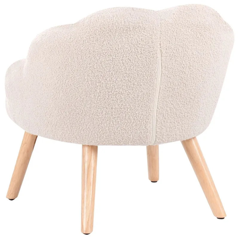 Lænestol Miland - Beige, lyst træ - Møbler - Stole & lænestole - Lænestole - Lænestol uden armlæn