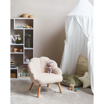 Lænestol Miland - Beige, lyst træ - Møbler - Stole & lænestole - Lænestole - Lænestol uden armlæn