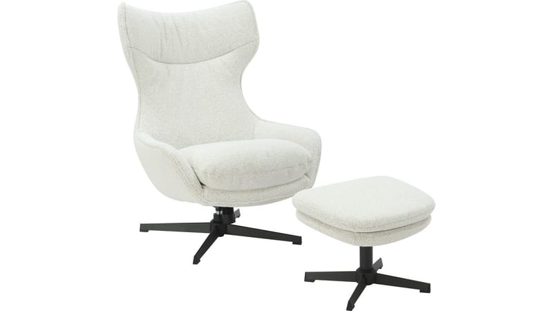 Lænestol NFG Aegis med puf creme, creme