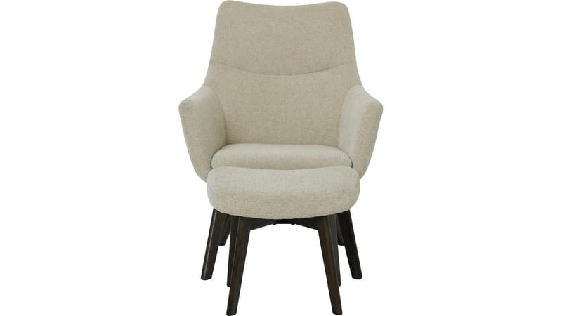 Lænestol NFG Loke med puf creme - creme - Møbler - Stole & lænestole - Lænestole