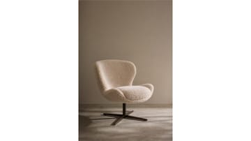 Lænestol NFG Molli med drejefunktion Beige - Beige - Møbler - Stole & lænestole - Lænestole - Lænestol med fodskammel