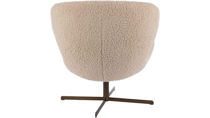 Lænestol NFG Molli med drejefunktion Beige - Beige - Møbler - Stole & lænestole - Lænestole - Lænestol med fodskammel