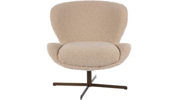 Lænestol NFG Molli med drejefunktion Beige - Beige - Møbler - Stole & lænestole - Lænestole - Lænestol med fodskammel