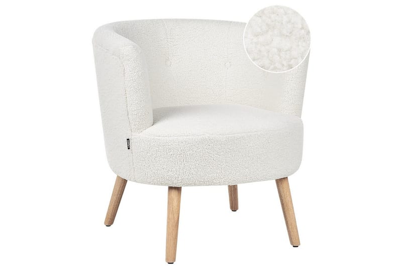 Lænestol Odenzen Hvid/lyst træ - Hvid/lyst træ - Møbler - Stole & lænestole - Lænestole - Lænestol uden armlæn