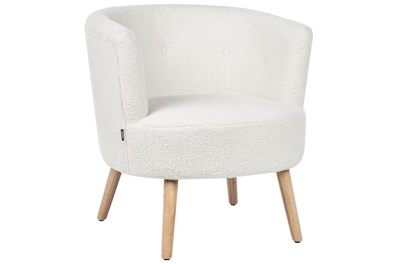 Lænestol Odenzen Hvid/lyst træ - Hvid/lyst træ - Møbler - Stole & lænestole - Lænestole - Lænestol uden armlæn