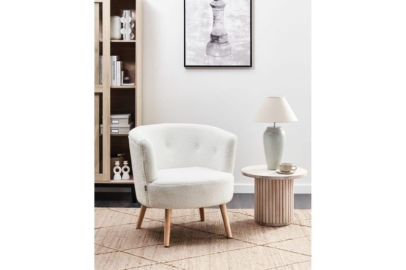 Lænestol Odenzen Hvid/lyst træ - Hvid/lyst træ - Møbler - Stole & lænestole - Lænestole - Lænestol uden armlæn