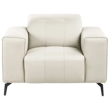 Lænestol Ommel - Lys beige - Møbler - Stole & lænestole - Lænestole - Læderstol