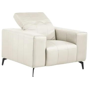 Lænestol Ommel - Lys beige - Møbler - Stole & lænestole - Lænestole - Læderstol