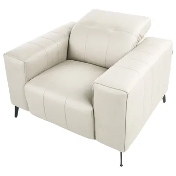 Lænestol Ommel - Lys beige - Møbler - Stole & lænestole - Lænestole - Læderstol