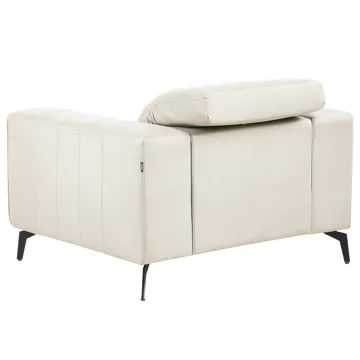 Lænestol Ommel - Lys beige - Møbler - Stole & lænestole - Lænestole - Læderstol