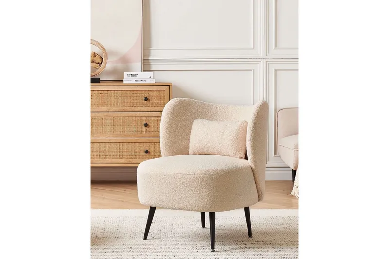 Lænestol Otsby - Beige, sort - Møbler - Stole & lænestole - Lænestole - Lænestol uden armlæn