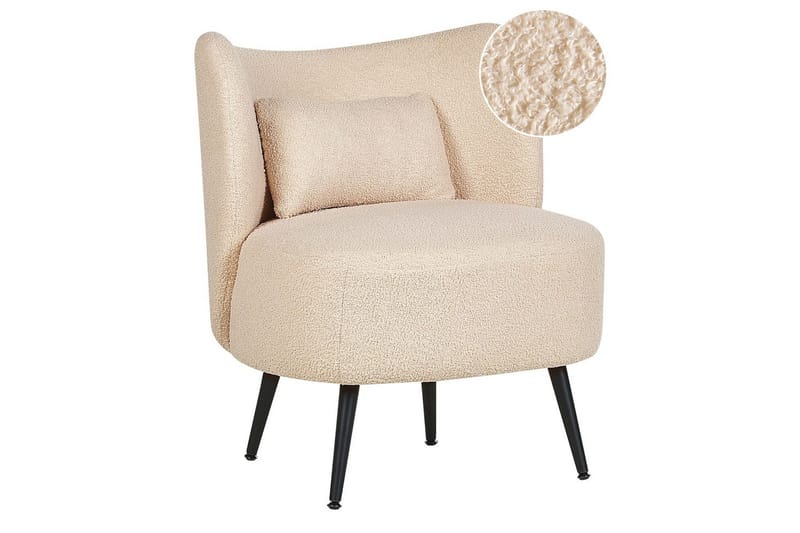 Lænestol Otsby - Beige, sort - Møbler - Stole & lænestole - Lænestole - Lænestol uden armlæn