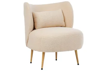 Lænestol Otsby II Beige/lyst træ - Beige/lyst træ - Møbler - Stole & lænestole - Lænestole - Lænestol uden armlæn