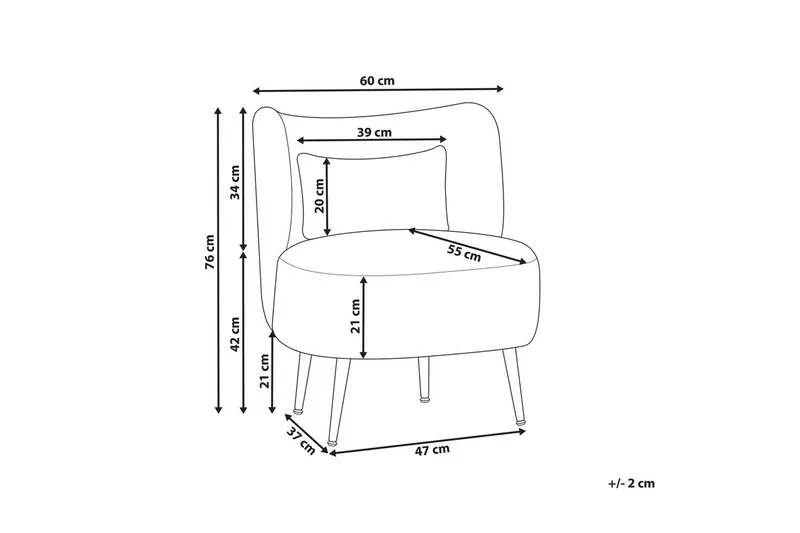 Lænestol Otsby - Mørkegrøn, sort - Møbler - Stole & lænestole - Lænestole - Lænestol uden armlæn