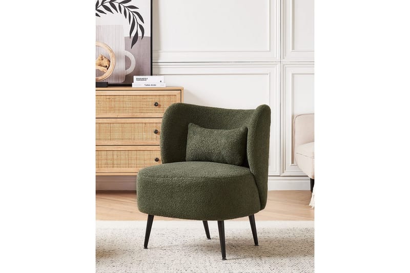 Lænestol Otsby - Mørkegrøn, sort - Møbler - Stole & lænestole - Lænestole - Lænestol uden armlæn