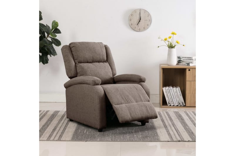 lænestol stof gråbrun - Gråbrun - Møbler - Stole & lænestole - Lænestole - Recliner lænestol