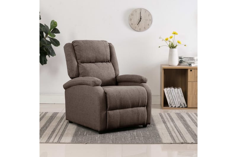 lænestol stof gråbrun - Gråbrun - Møbler - Stole & lænestole - Lænestole - Recliner lænestol