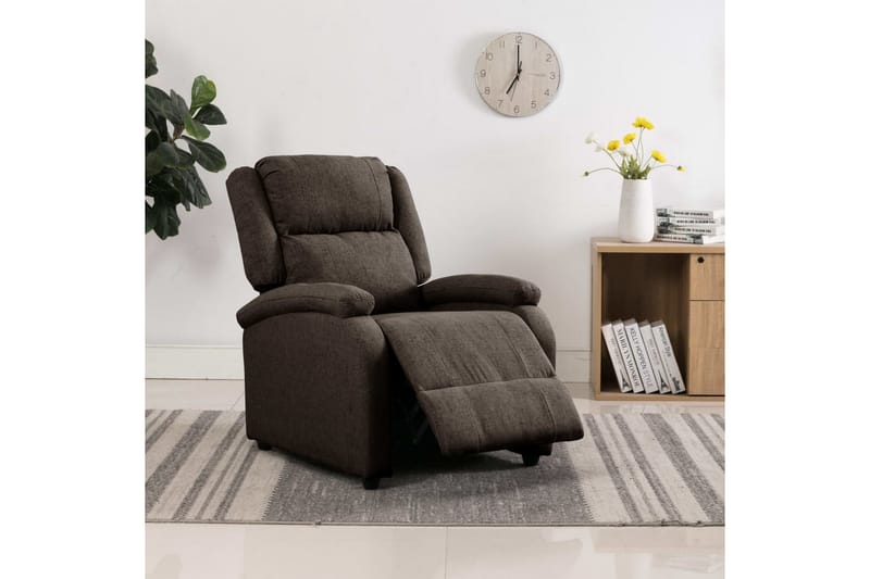 lænestol stof mørkebrun - Brun - Møbler - Stole & lænestole - Lænestole - Recliner lænestol