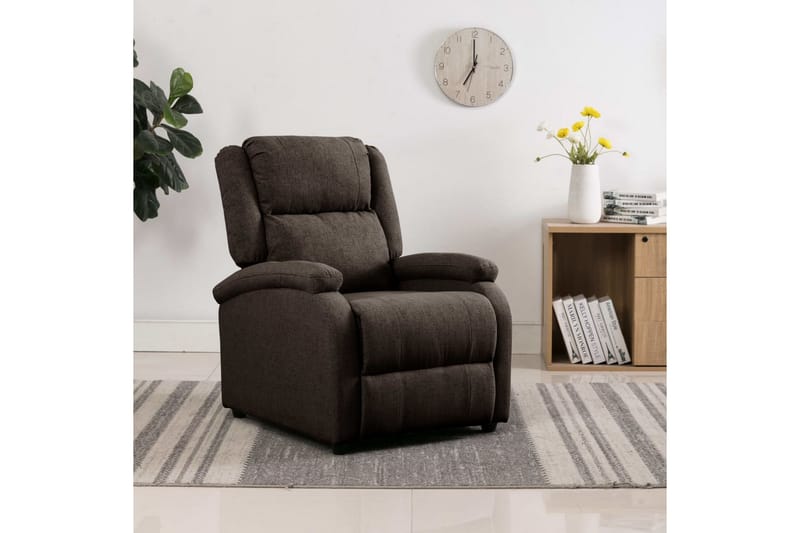 lænestol stof mørkebrun - Brun - Møbler - Stole & lænestole - Lænestole - Recliner lænestol