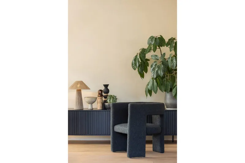 Lænestol Tiwa - Mørkegrå - Møbler - Stole & lænestole - Lænestole