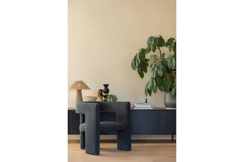 Lænestol Tiwa - Mørkegrå - Møbler - Stole & lænestole - Lænestole