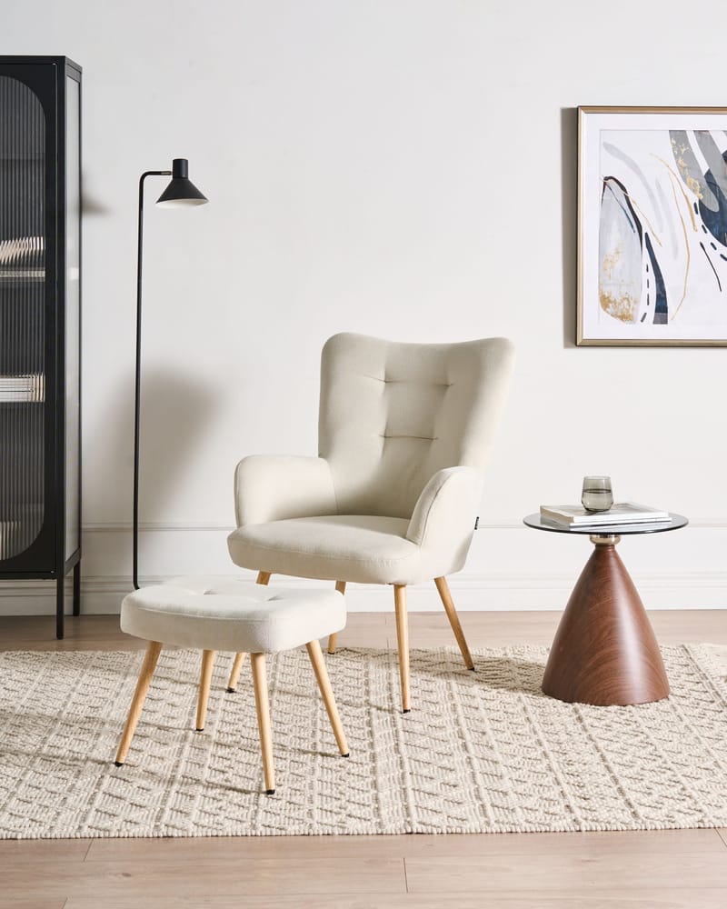 Lænestol Vejle - Lys beige - Møbler - Stole & lænestole - Lænestole - Øreklapstol