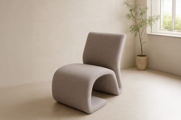 Lænestol Venture Home Rulls Brun - offwhite - Møbler - Stole & lænestole - Lænestole - Lænestol uden armlæn