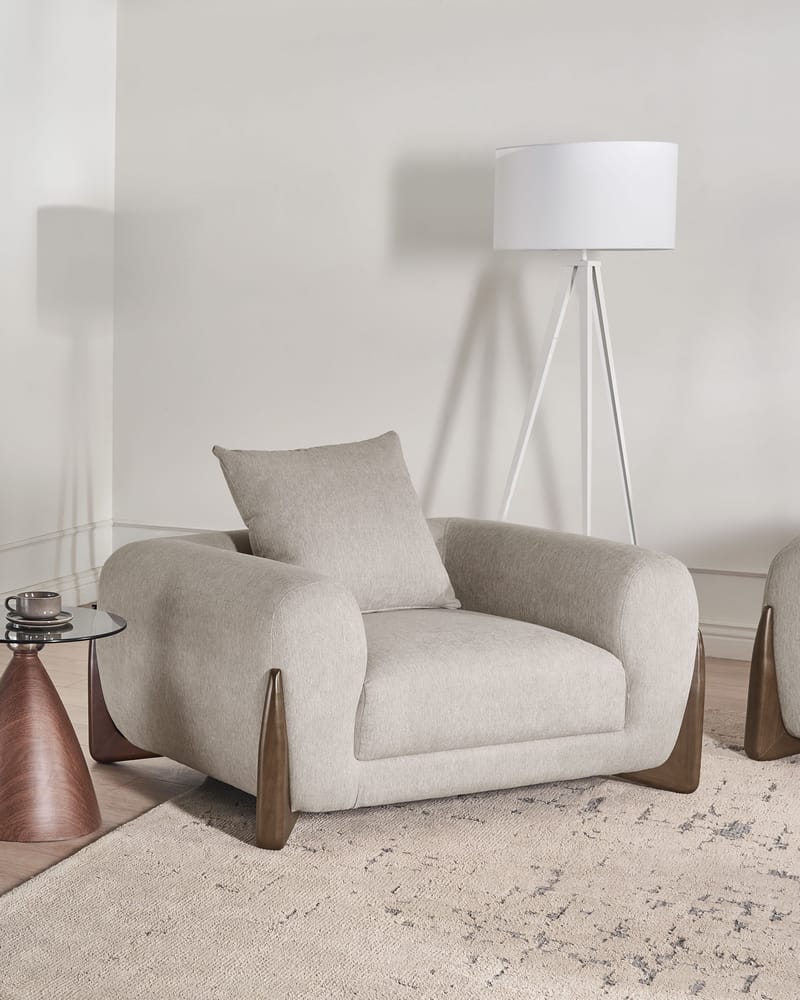 Lænestol Vinliden - Taupe - Møbler - Stole & lænestole - Lænestole