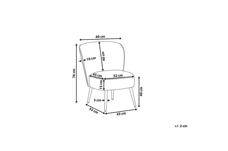 Lænestol Voss - Beige, grå, sort - Møbler - Stole & lænestole - Lænestole - Lænestol uden armlæn