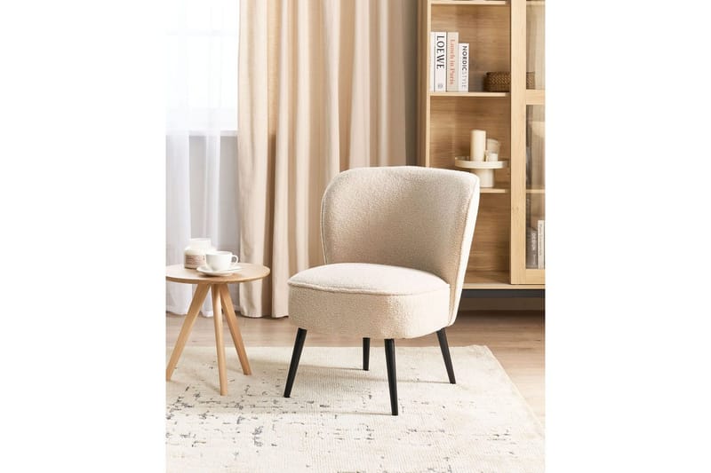 Lænestol Voss - Beige, sort - Møbler - Stole & lænestole - Lænestole - Lænestol uden armlæn