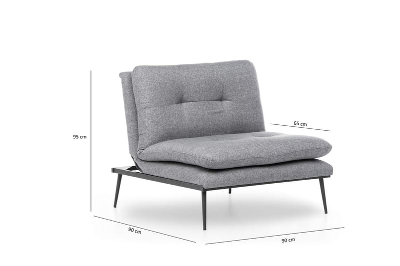 Bramelia Lænestol - Grå - Møbler - Stole & lænestole - Lænestole - Lænestol uden armlæn