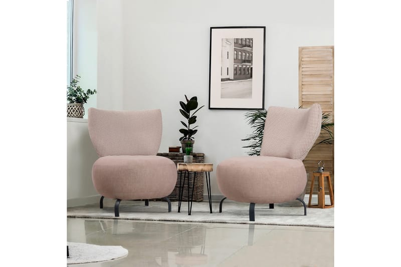 Lolya Lænestol - Lyserød/Natur - Møbler - Stole & lænestole - Lænestole - Lænestol uden armlæn