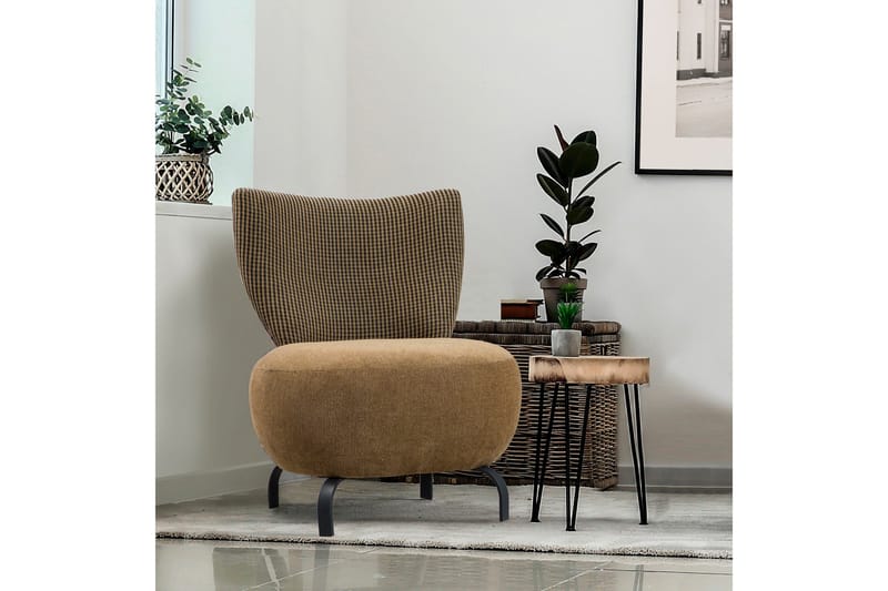 Lolya Lænestol - Sennepsgul/Natur - Møbler - Stole & lænestole - Lænestole - Lænestol uden armlæn