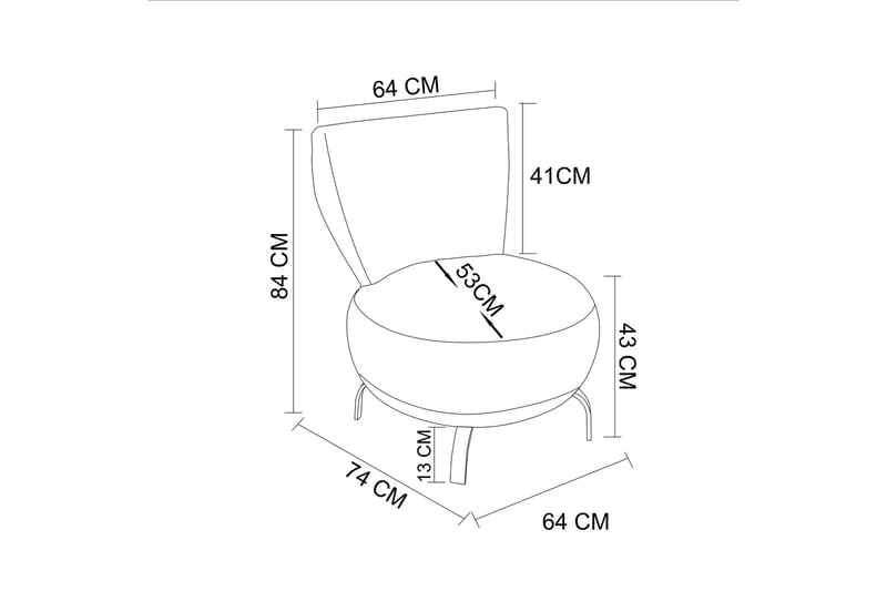 Lolya Lænestol - Turkis/Natur - Møbler - Stole & lænestole - Lænestole - Lænestol uden armlæn