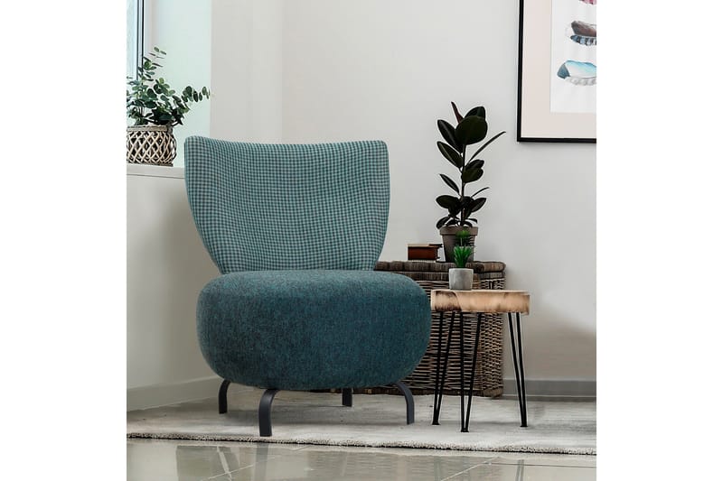 Lolya Lænestol - Turkis/Sort - Møbler - Stole & lænestole - Lænestole - Lænestol uden armlæn