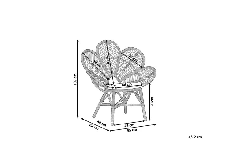 Lorentine Lænestol 2stk - Rattan - Møbler - Stole & lænestole - Lænestole - Lænestol uden armlæn