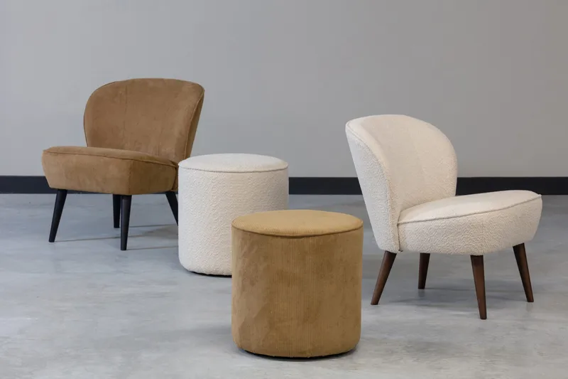 Serra lænestol - Cremehvid|Bouclé - Møbler - Stole & lænestole - Lænestole - Lænestol uden armlæn