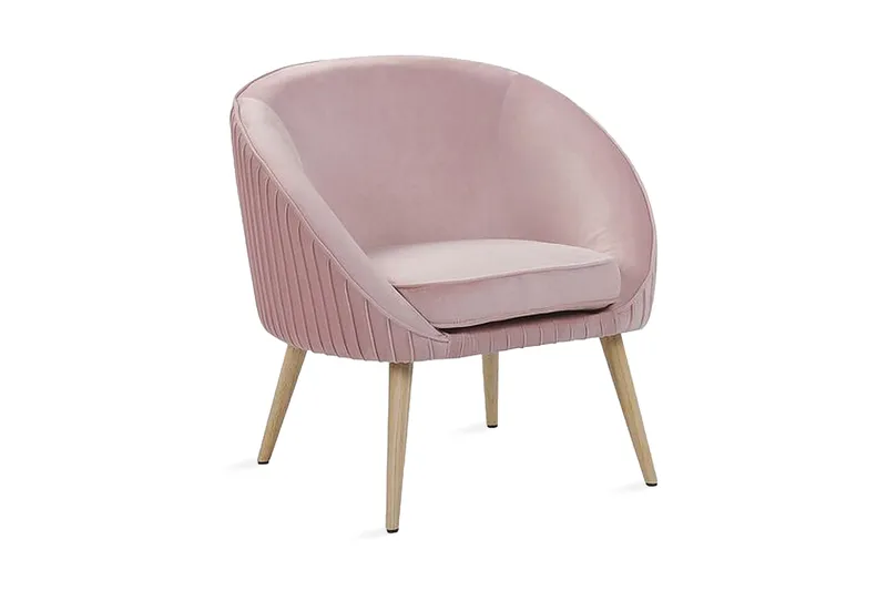 Skaten Velourlænestol, Lyserød