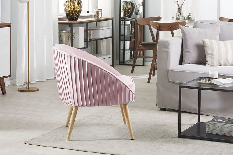 Skaten Velourlænestol - Lyserød - Møbler - Stole & lænestole - Lænestole - Lænestol uden armlæn