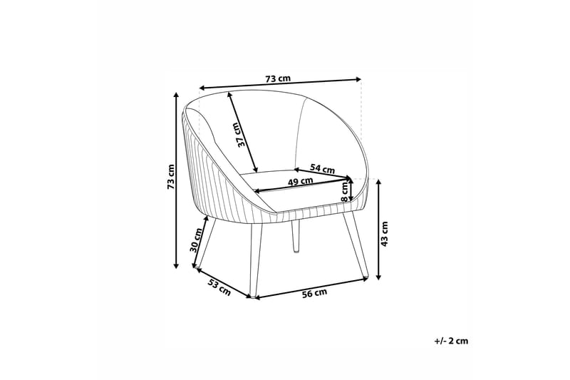 Skaten Velourlænestol - Lyserød - Møbler - Stole & lænestole - Lænestole - Lænestol uden armlæn
