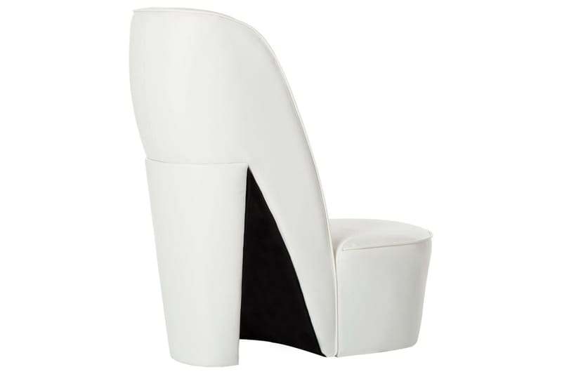 stol højhælet sko-design kunstlæder hvid - Lænestol uden armlæn