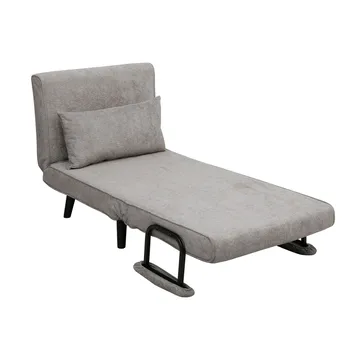lænestolsseng HOME4YOU Hannes 76,5x84x81 cm grå - grå - Møbler - Stole & lænestole - Lænestole - Sengestol