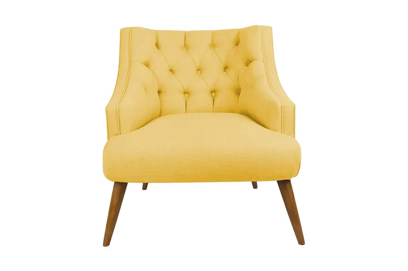 Lamonti Lænestol - Gul/Natur - Møbler - Stole & lænestole - Lænestole