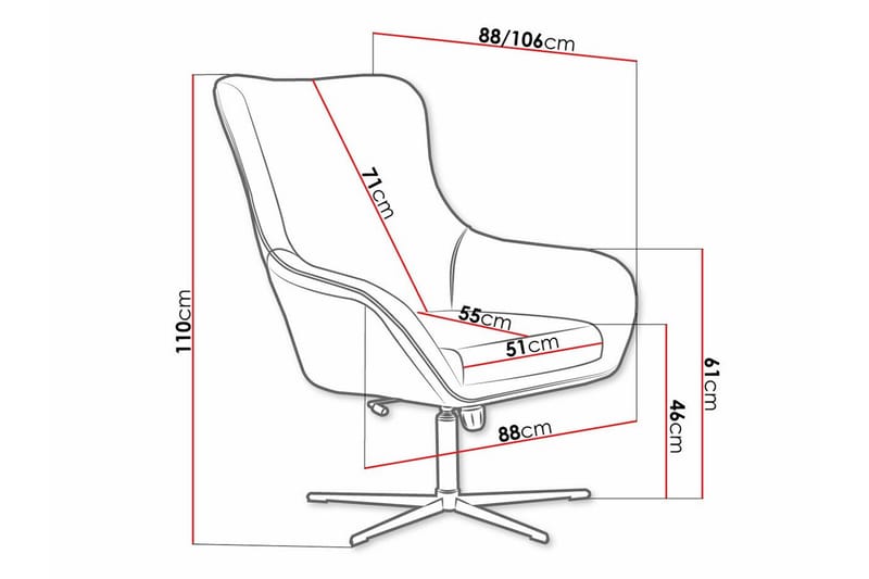 Laytown Fåtölj Brown/Black - Møbler - Stole & lænestole - Lænestole